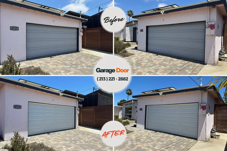 Before and after: garage door repair Nokesville, VA
